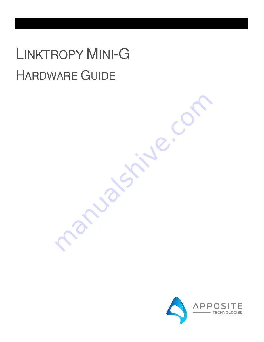 Apposite Linktropy Mini-G Hardware Manual Download Page 1