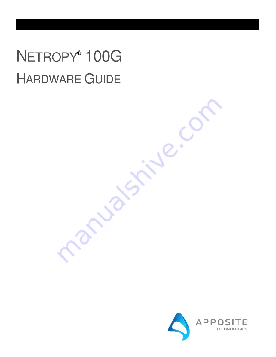 Apposite Netropy 100G Hardware Manual Download Page 1