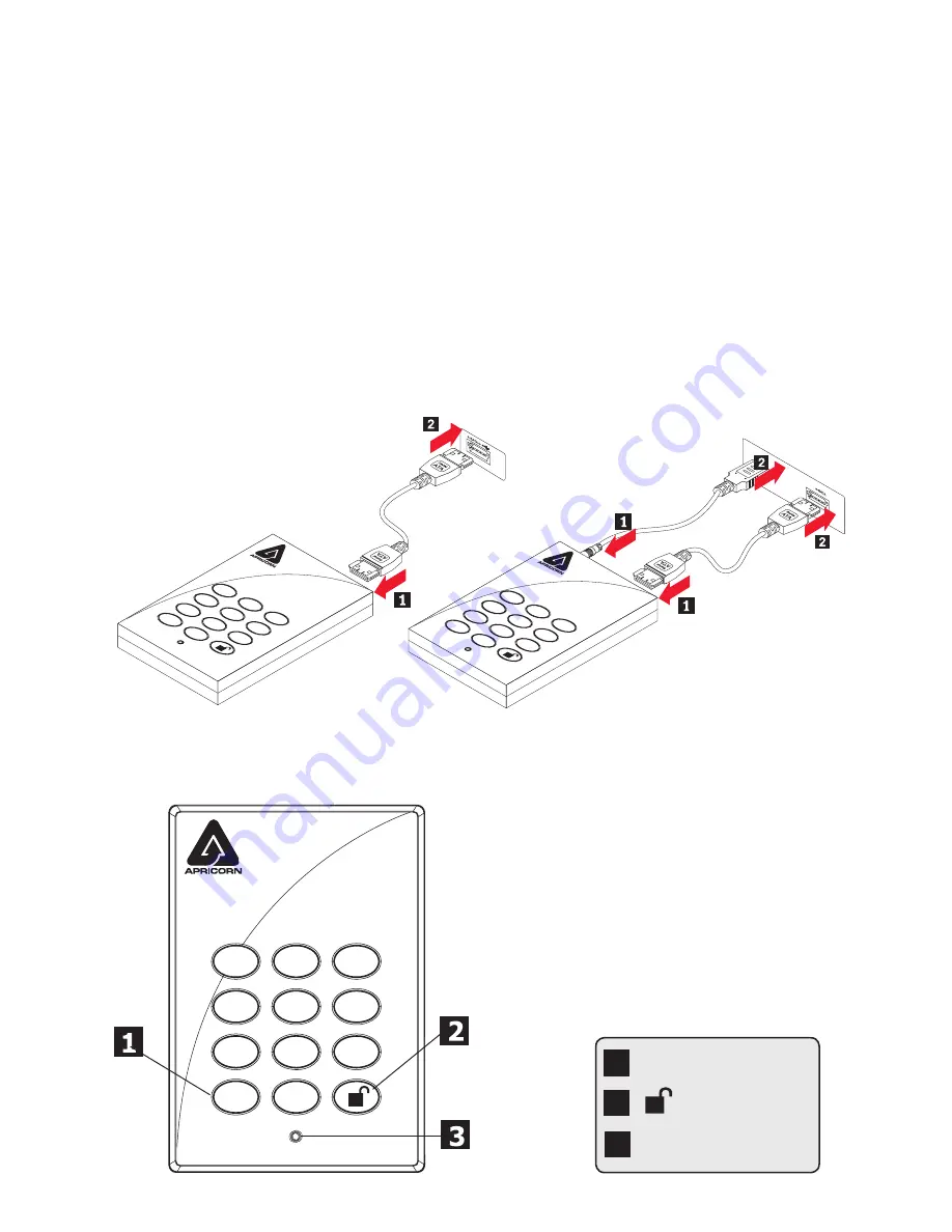 Apricorn Aegis Padlock Pro Quick Start Manual Download Page 2