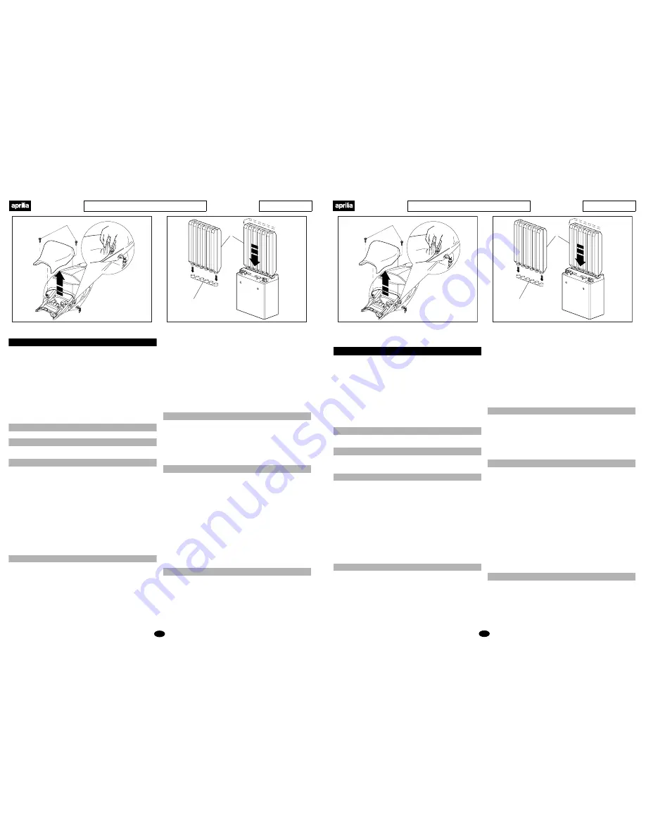 APRILIA RSV MILLE - DEALER INSTRUCTION SHEET 2004 Instruction Sheet Download Page 1