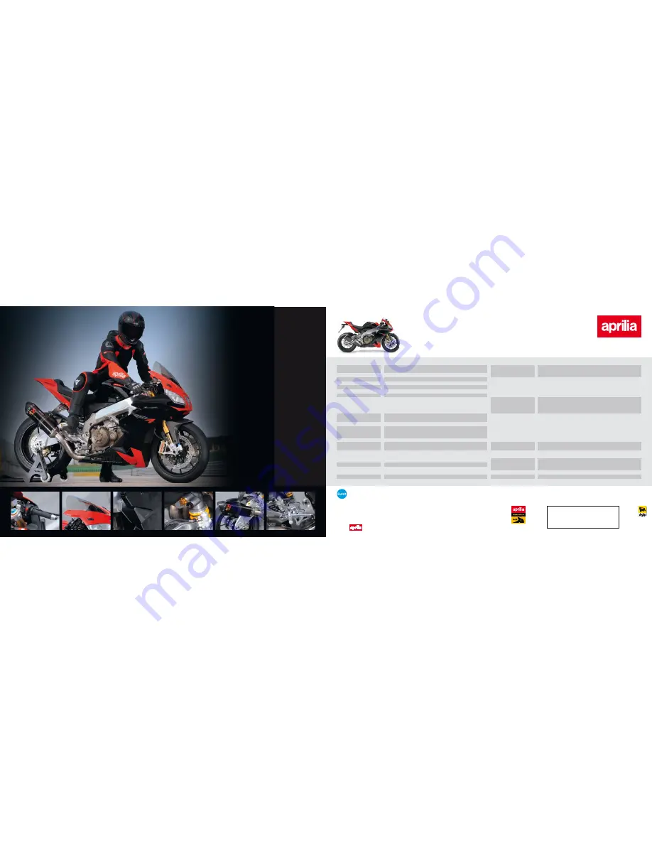 APRILIA RSV4 BROCHURE 2009 Brochure Download Page 11