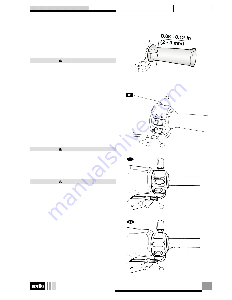 APRILIA SCARABEO 50 I.E-100 4T - 2001 Workshop Manual Download Page 22