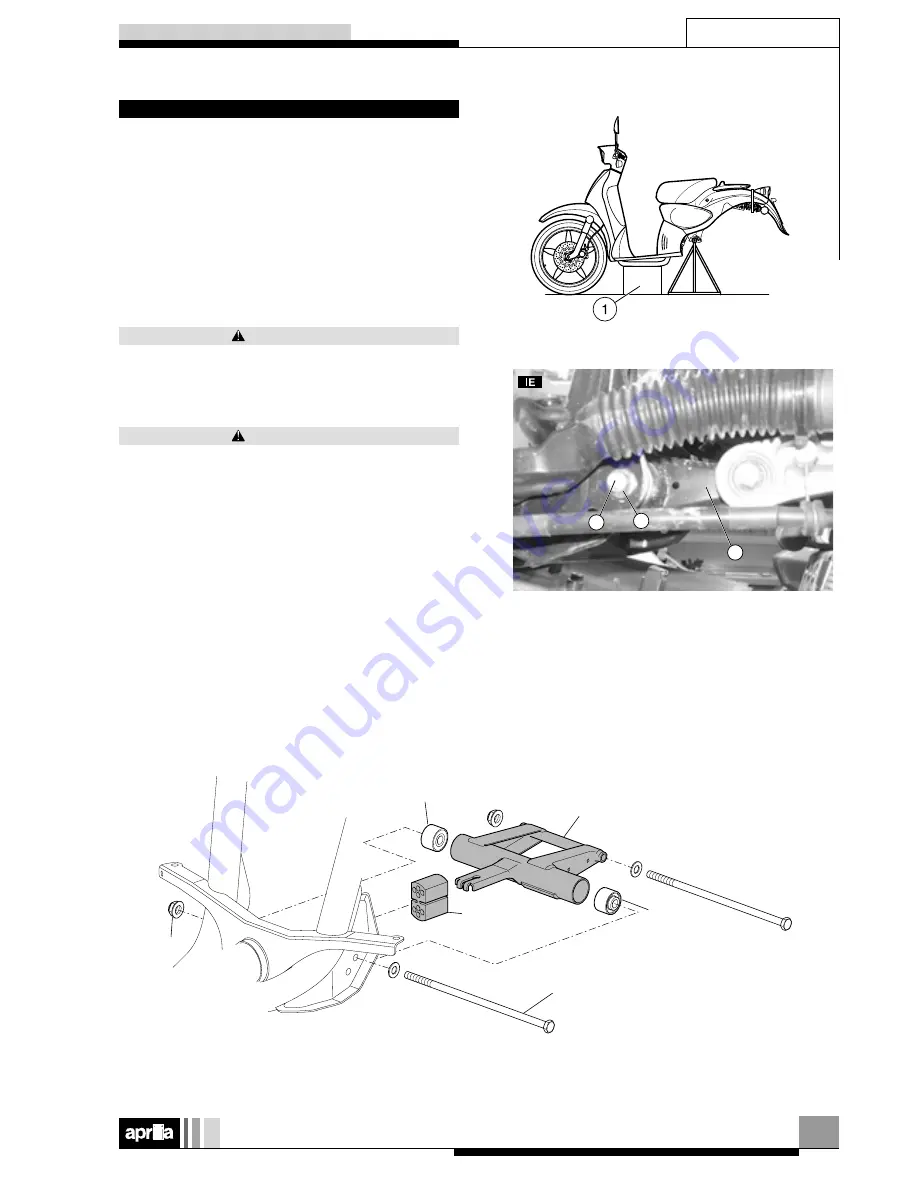 APRILIA SCARABEO 50 I.E-100 4T - 2001 Workshop Manual Download Page 74