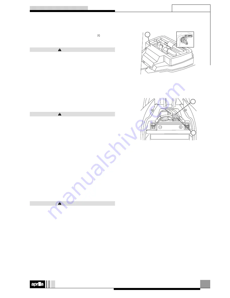 APRILIA SCARABEO 50 I.E-100 4T - 2001 Workshop Manual Download Page 78