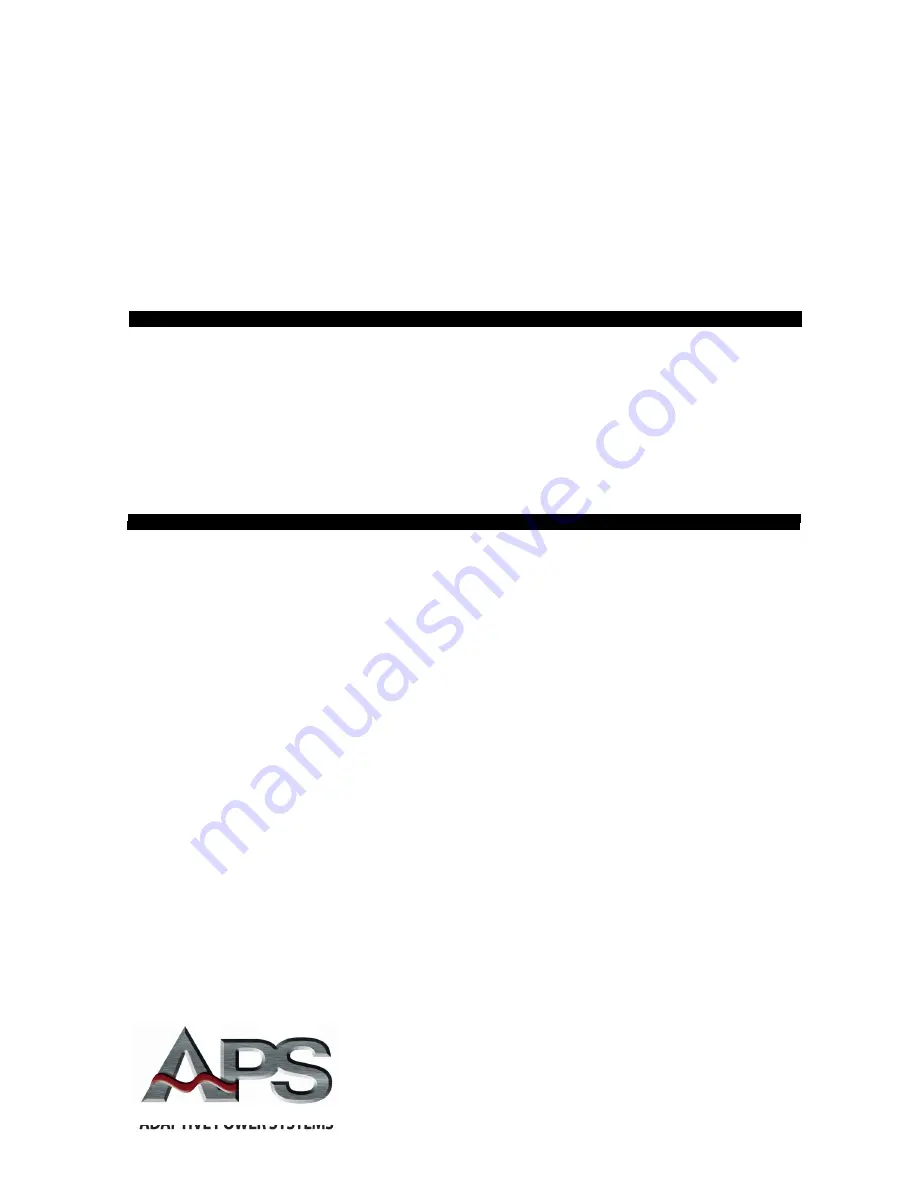 APS APS-1000 Series Operation Manual Download Page 1