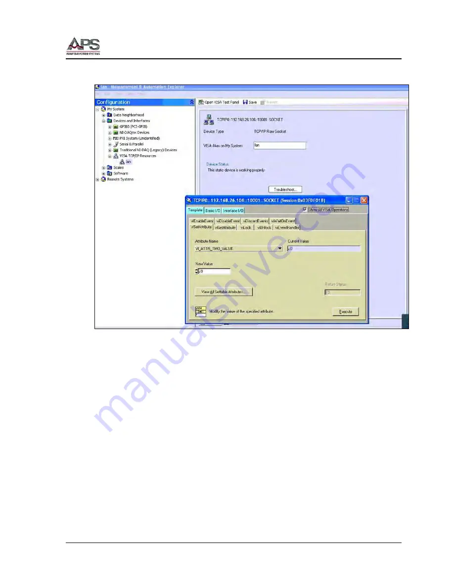 APS CFS300 Series Operation Manual Download Page 138