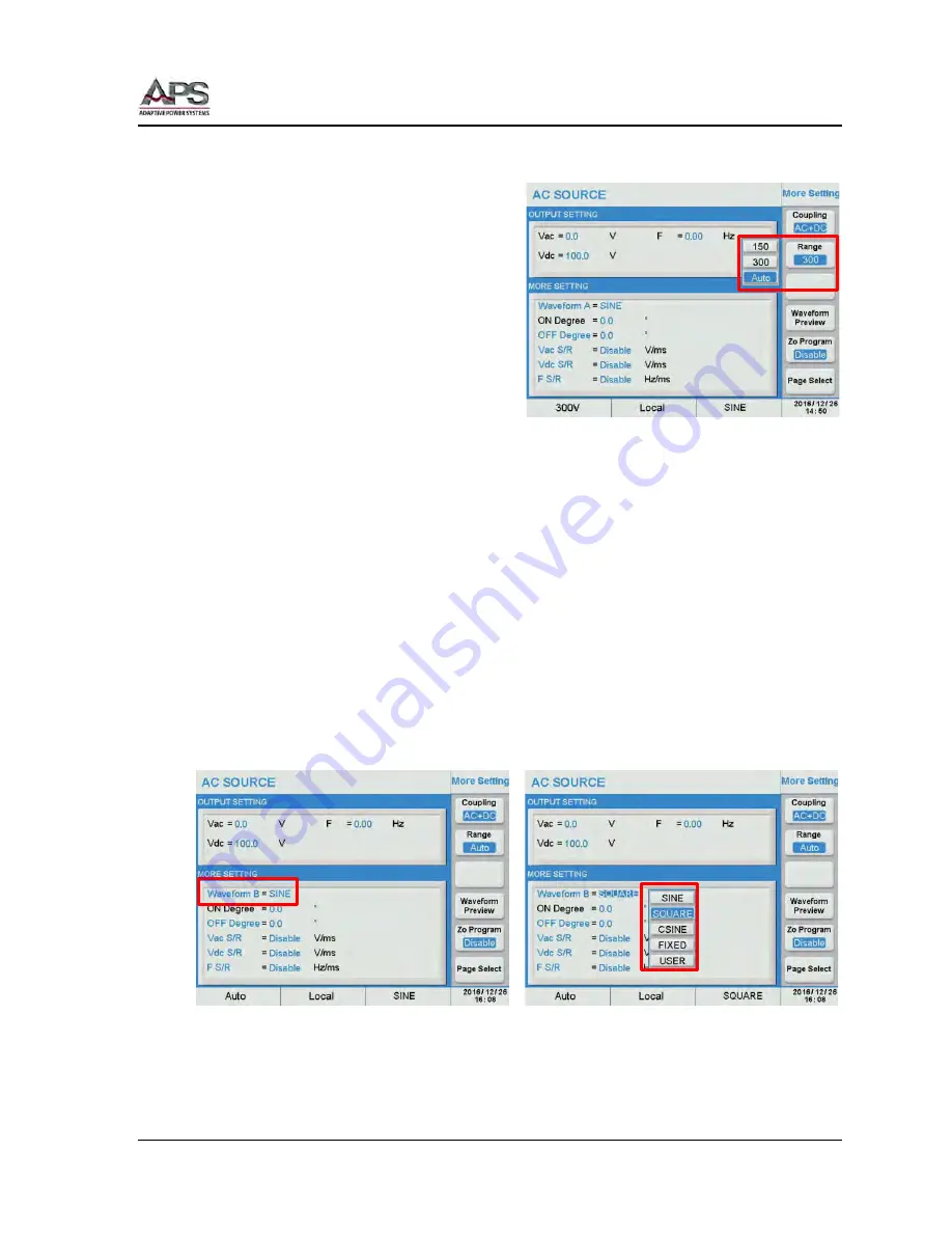 APS CPS100 Series Operation Manual Download Page 76