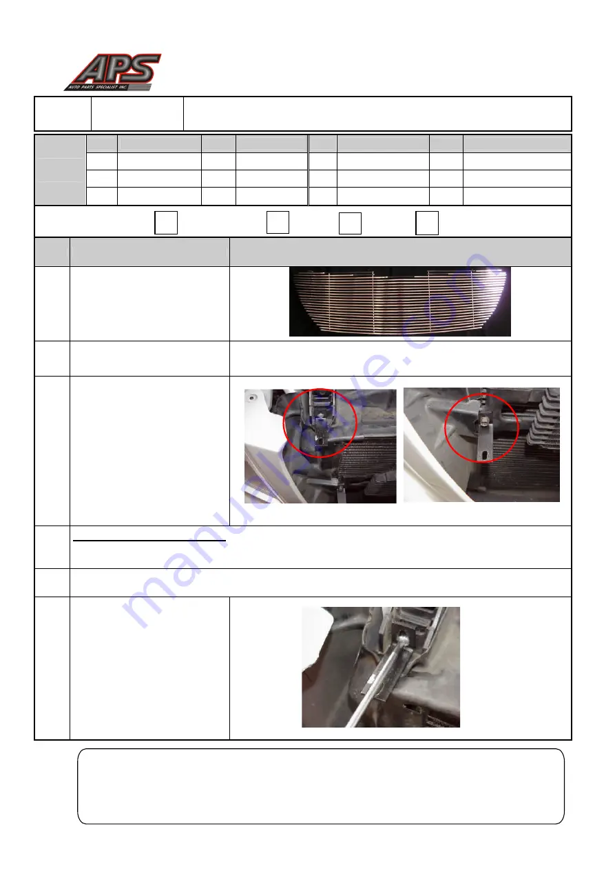 APS GR18HEC11A Installation Instruction Download Page 1