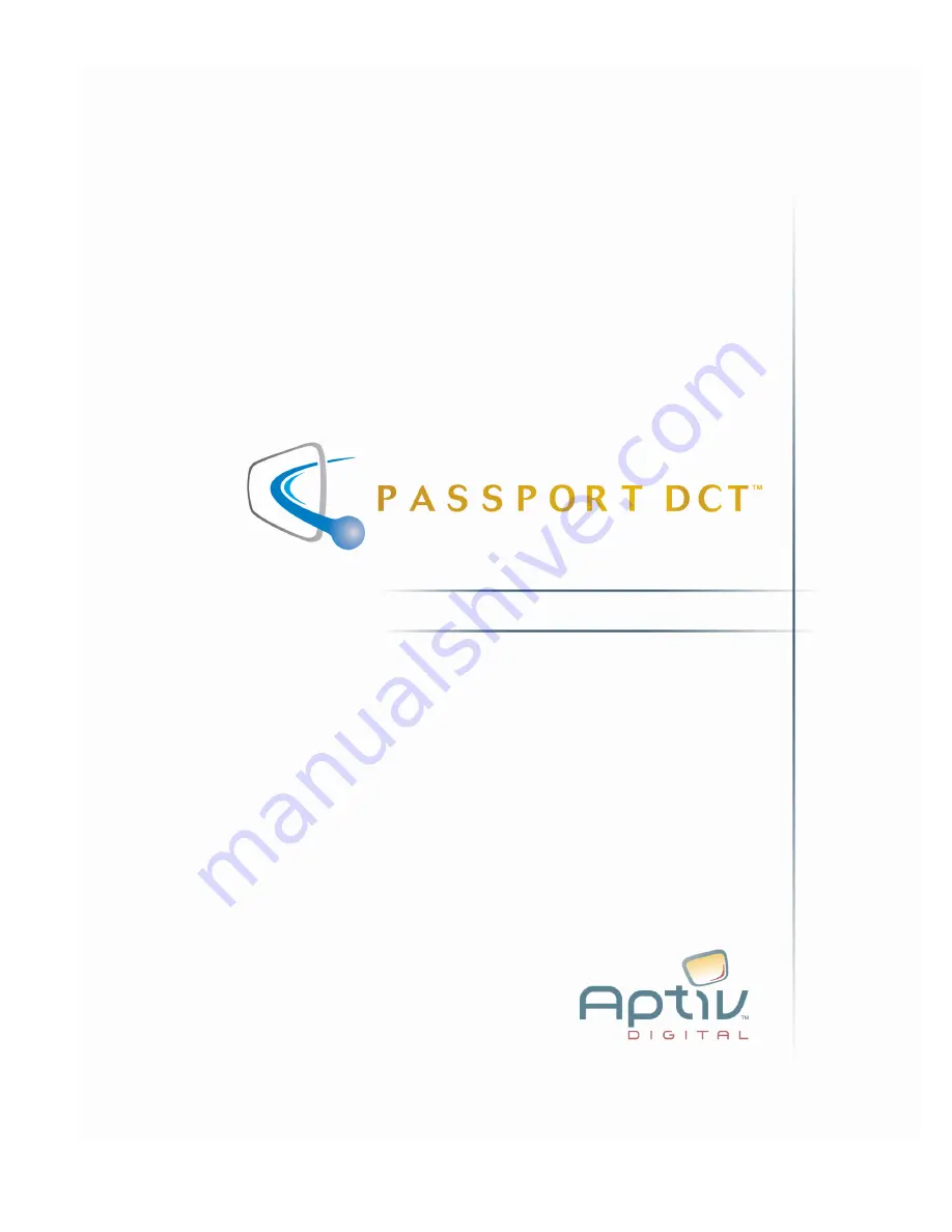 Aptiv Digital Passport DCT Скачать руководство пользователя страница 1