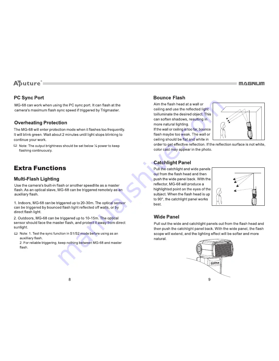 Aputure Magnum Speedlite MG-68 User Manual Download Page 6