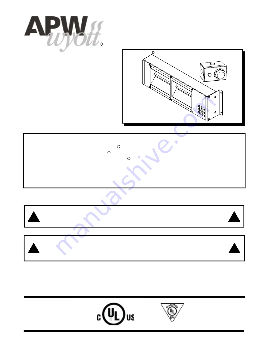 APW Wyott FD-54 Installation And Operating Instructions Manual Download Page 1