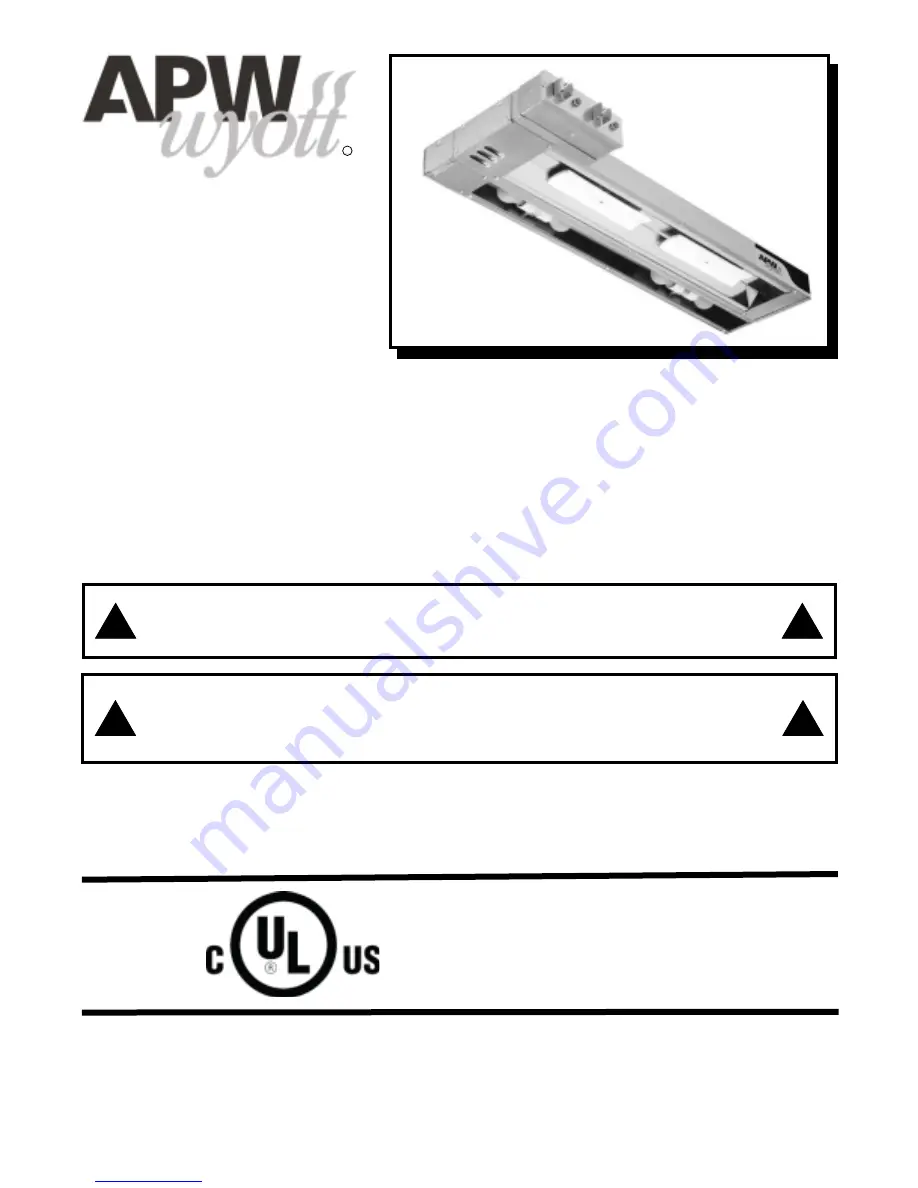 APW Wyott FDC-18 Installation And Operating Instructions Manual Download Page 1