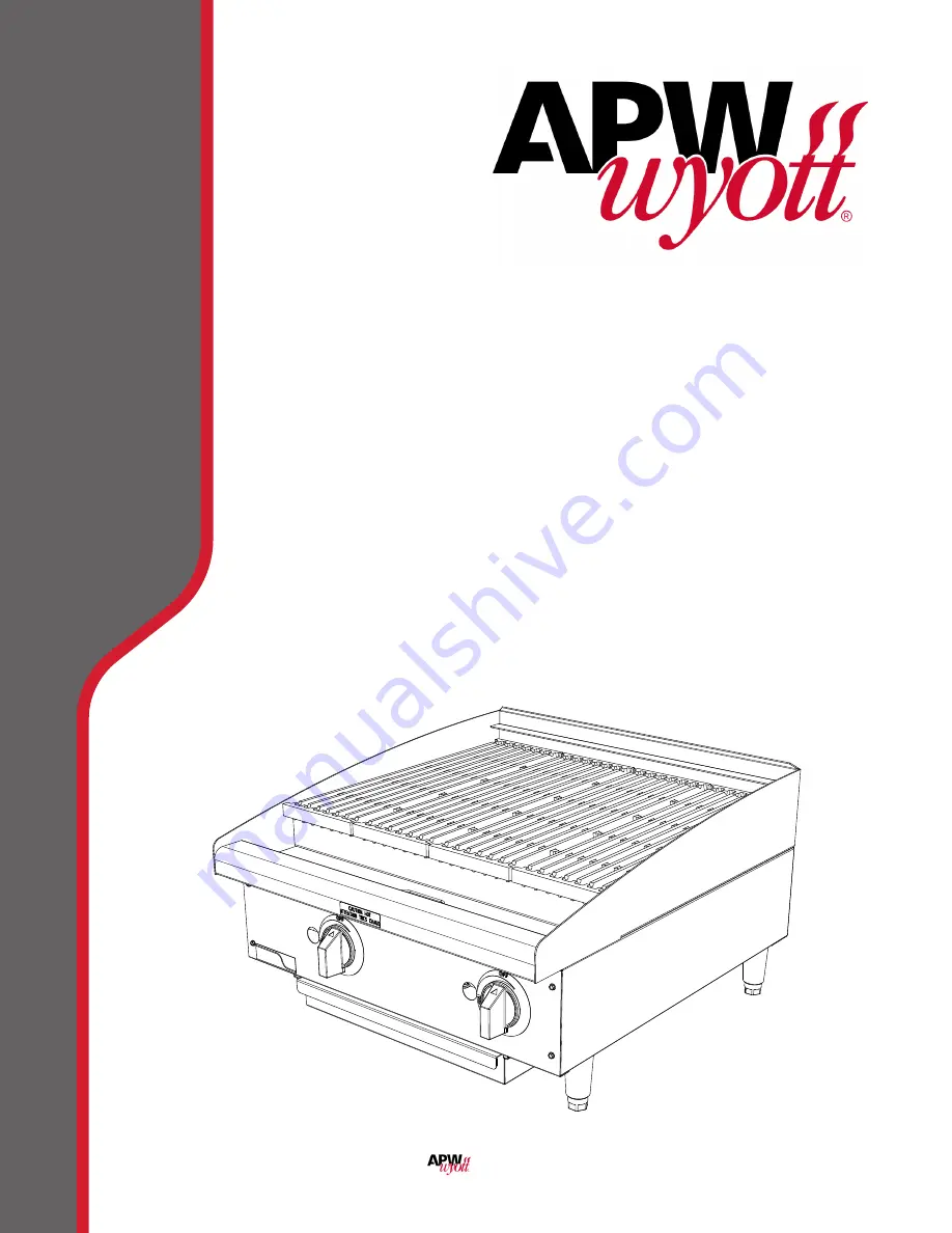 APW Wyott GCB-18S Installation And Operation Instruction Manual Download Page 1