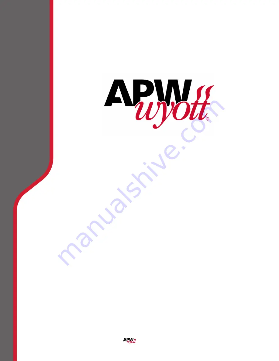 APW Wyott HFW-1DS Owner'S Manual Download Page 34