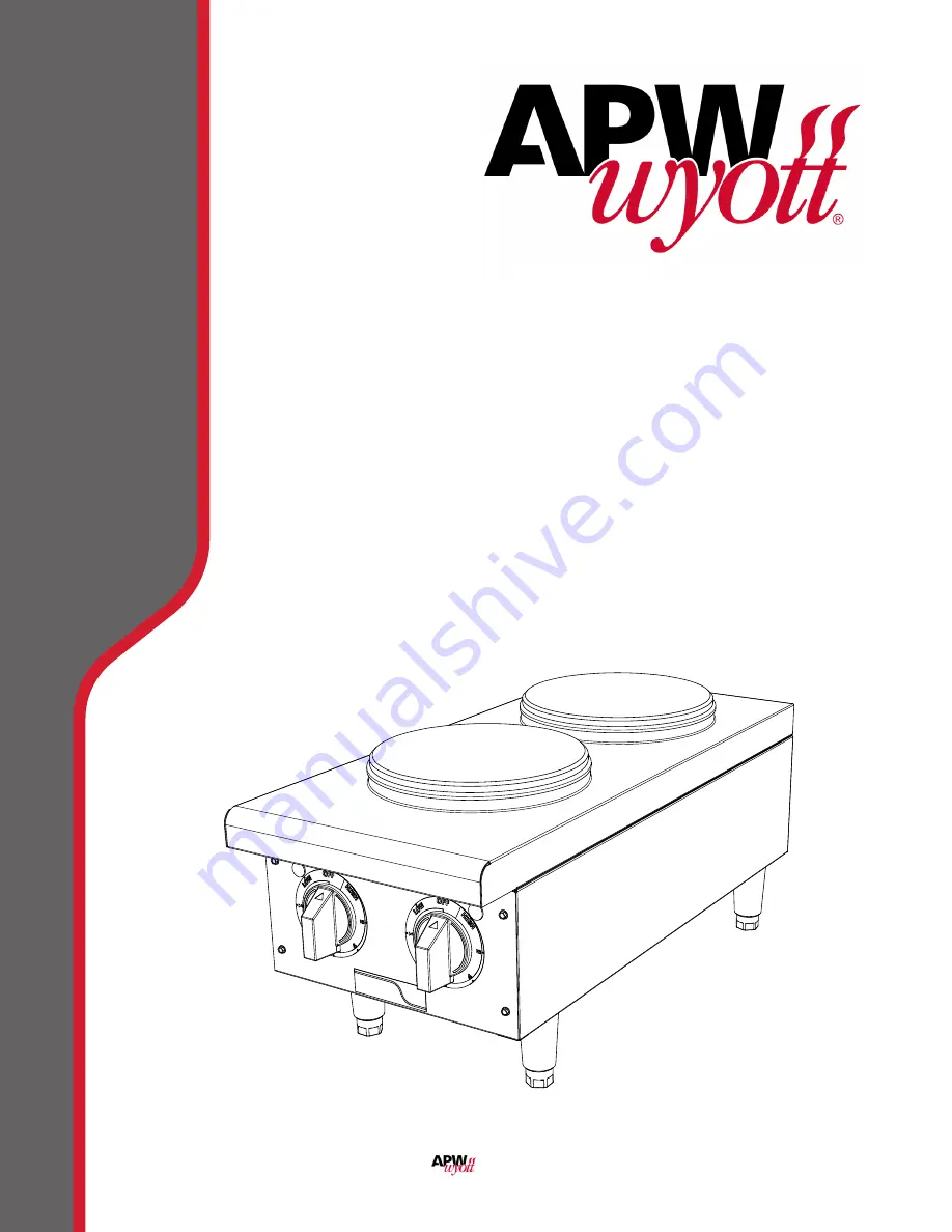 APW Wyott SEHPS Installation And Operation Instructions Manual Download Page 1