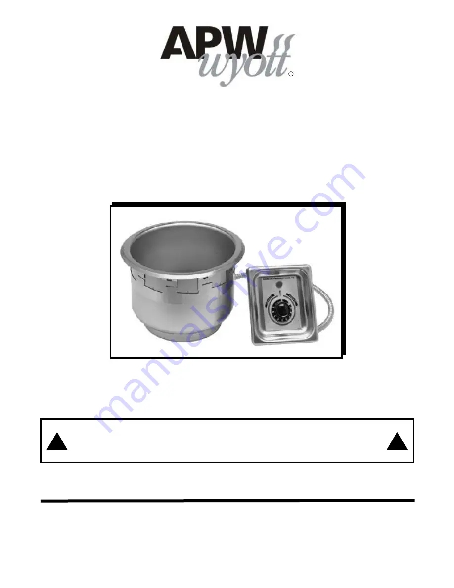 APW Wyott SM-50-11 Скачать руководство пользователя страница 1