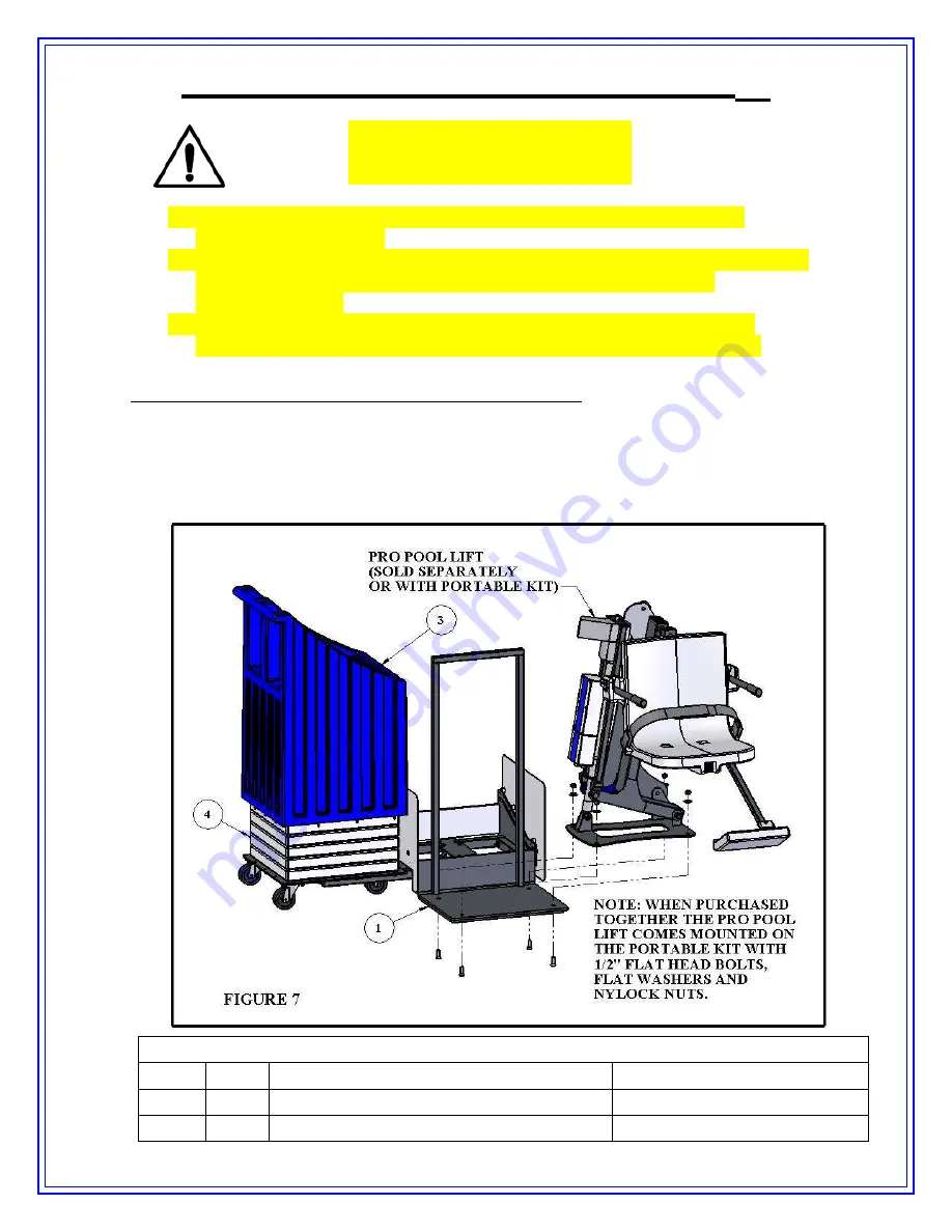 Aqua Creek PATRIOT PORTABLE LIFT Installation And Operating Instructions Manual Download Page 2