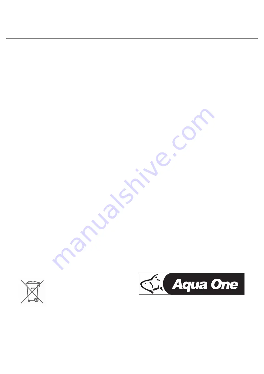 Aqua One 250C Safety Instructions Download Page 4