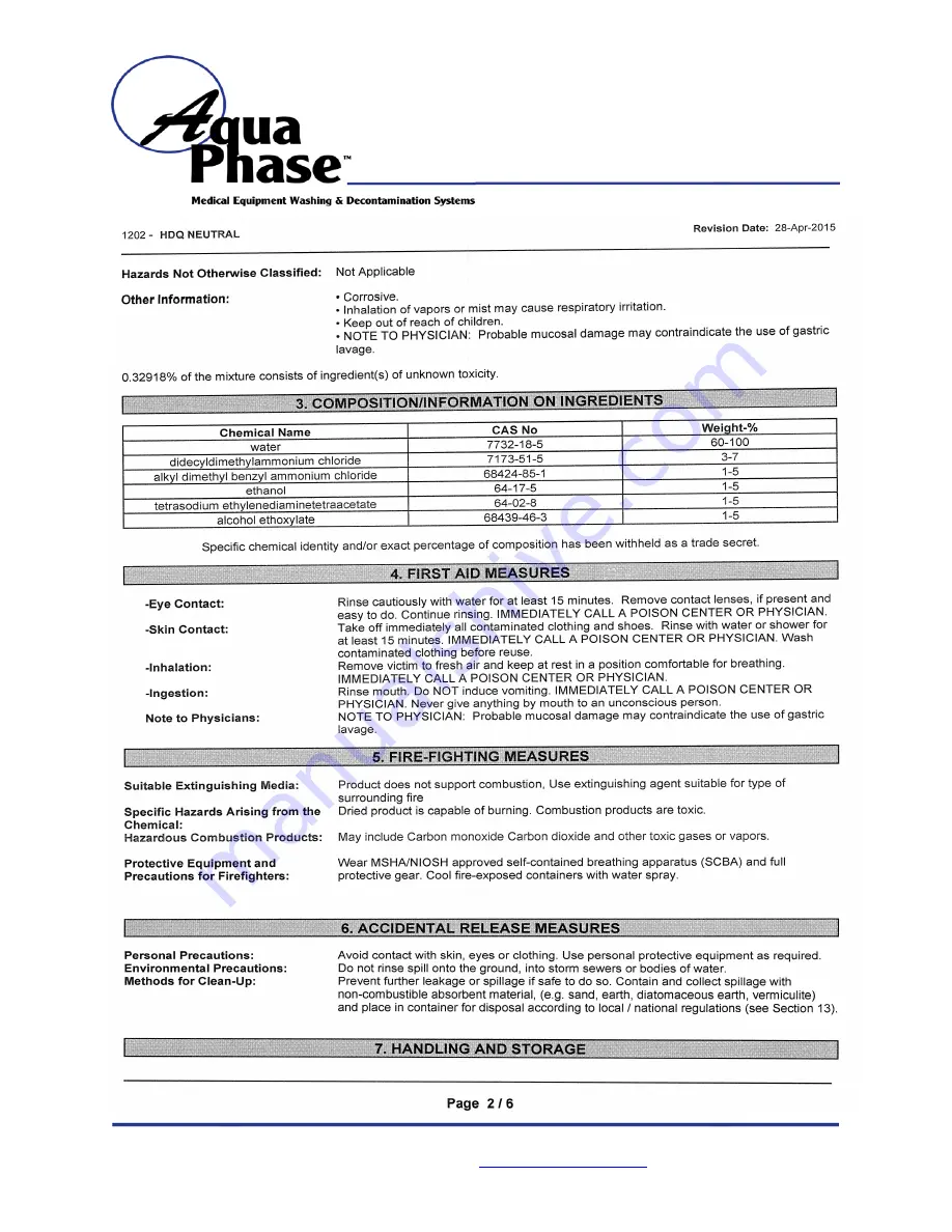 Aqua Phase AQ-2000 Operating Manual Download Page 78