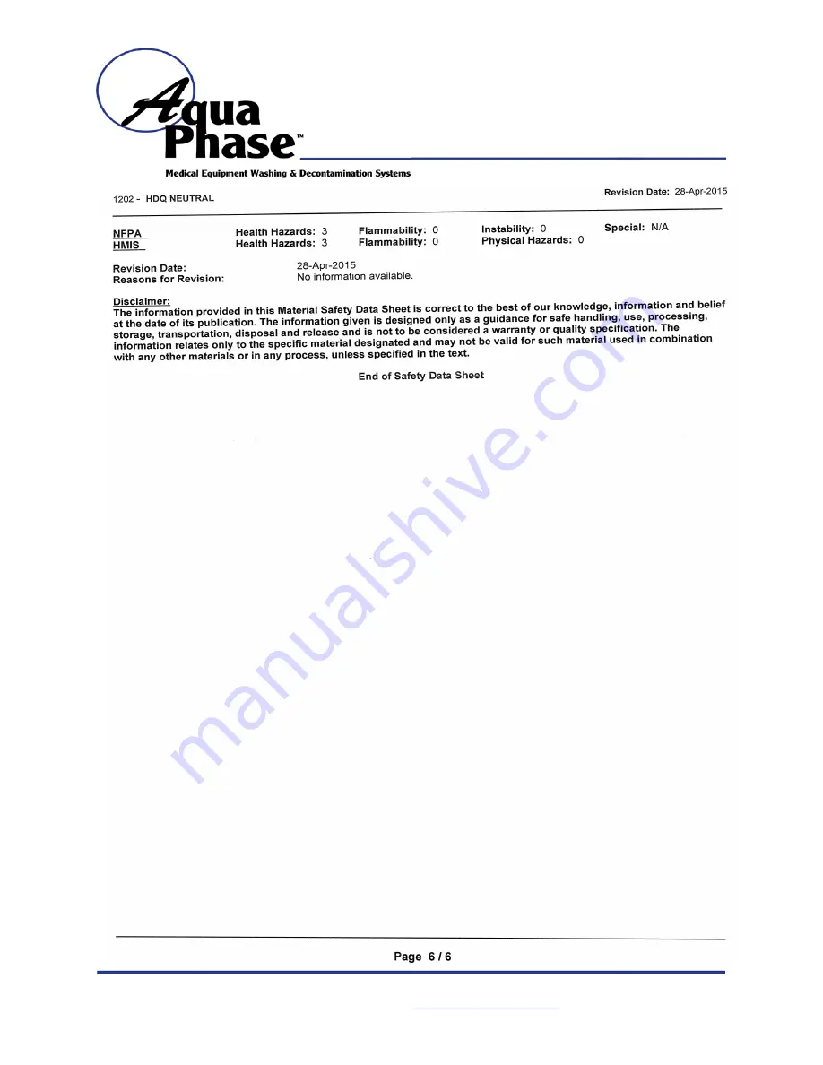 Aqua Phase AQ-2000 Operating Manual Download Page 82