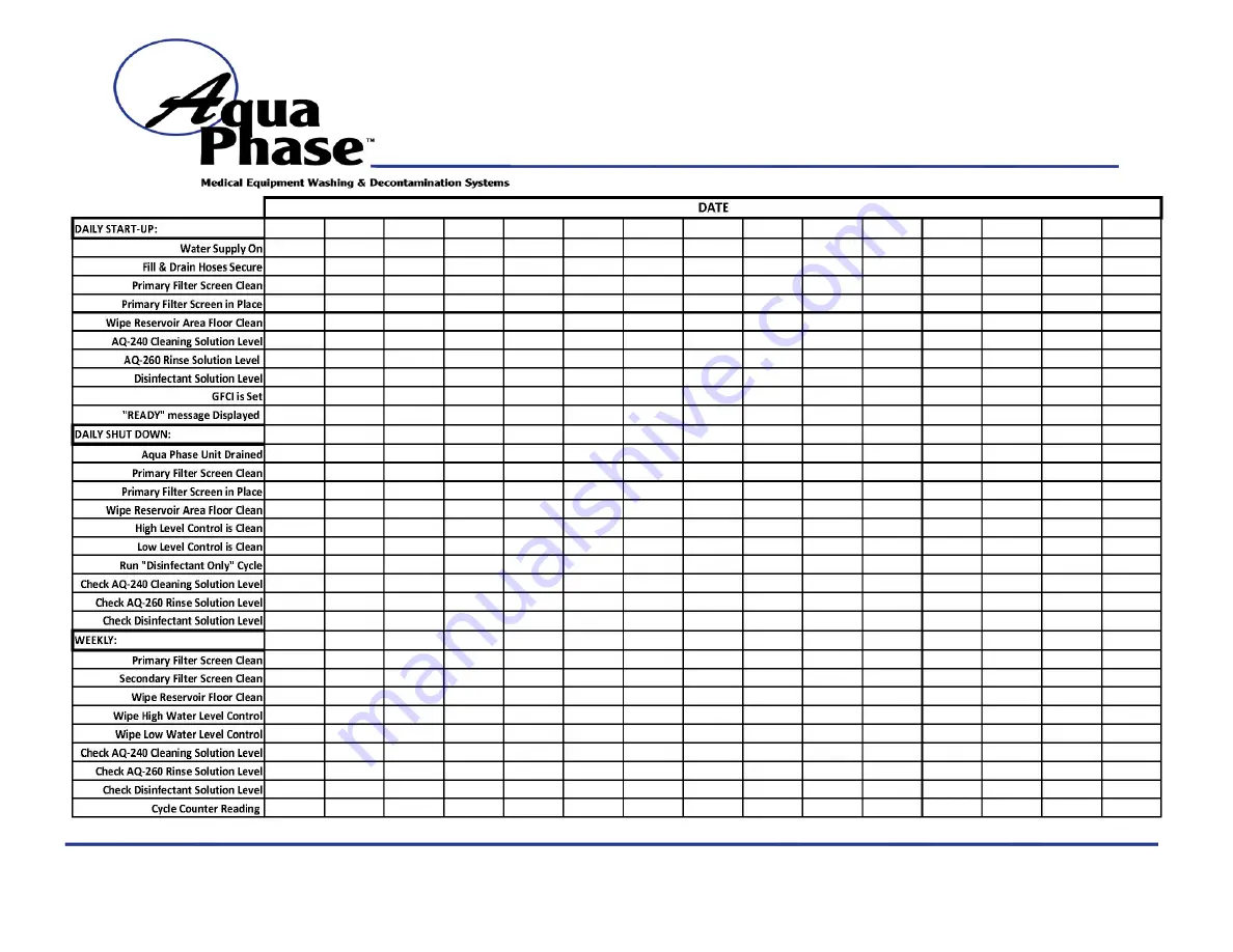 Aqua Phase AQ-3000 Operating Manual Download Page 19