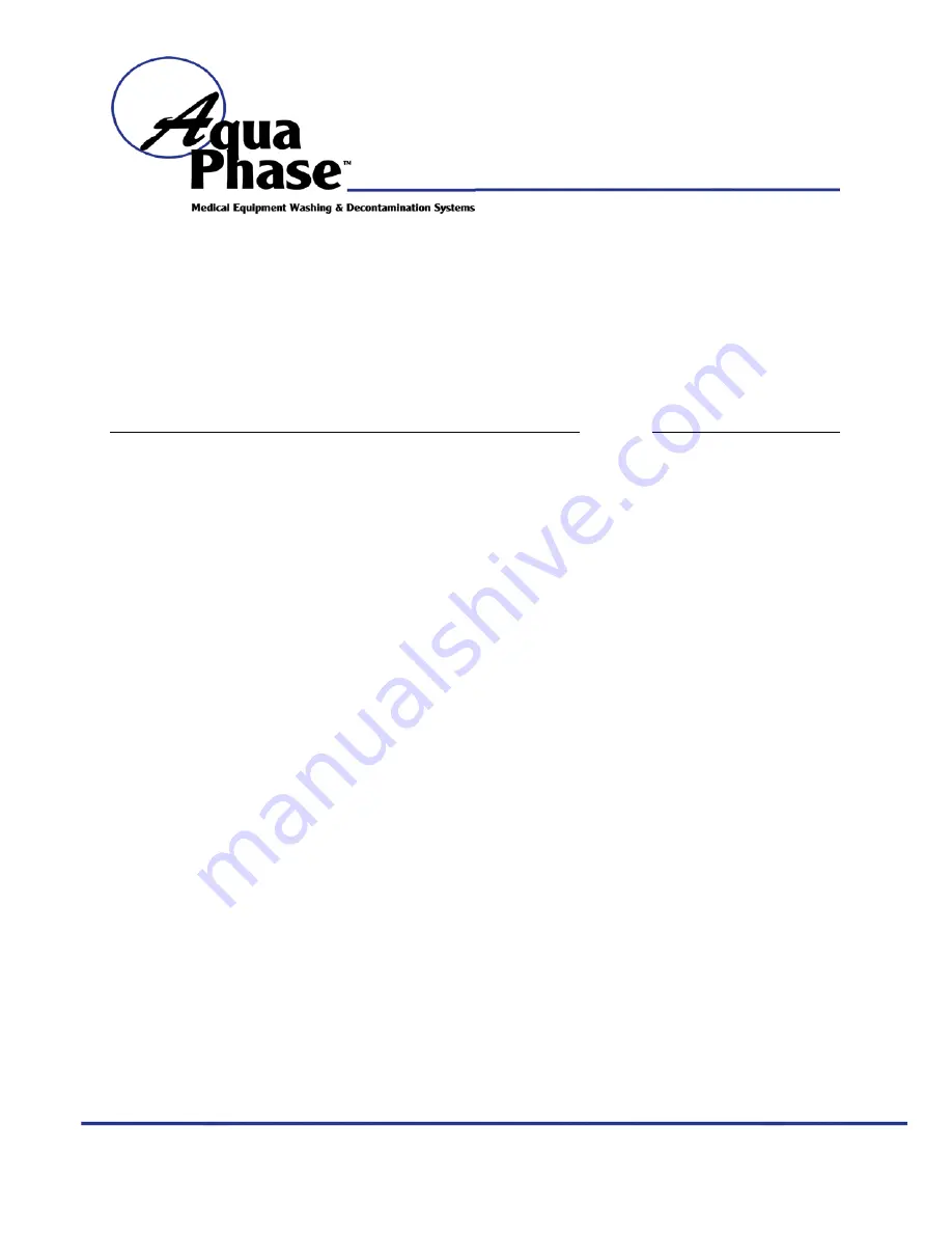 Aqua Phase AQ-3000 Operating Manual Download Page 40