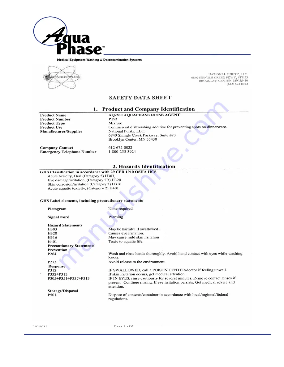 Aqua Phase AQ-3000 Operating Manual Download Page 57