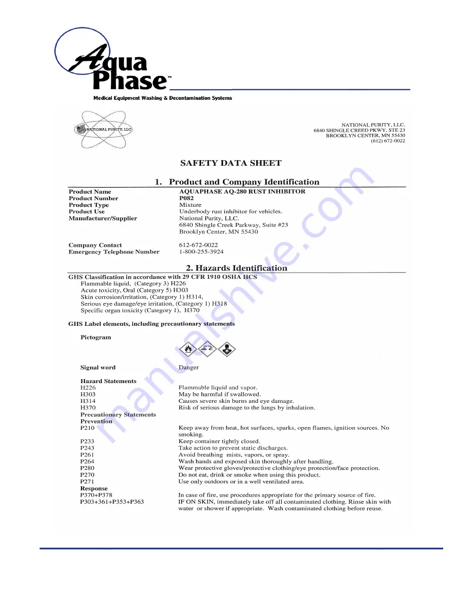 Aqua Phase AQ-3000 Operating Manual Download Page 62