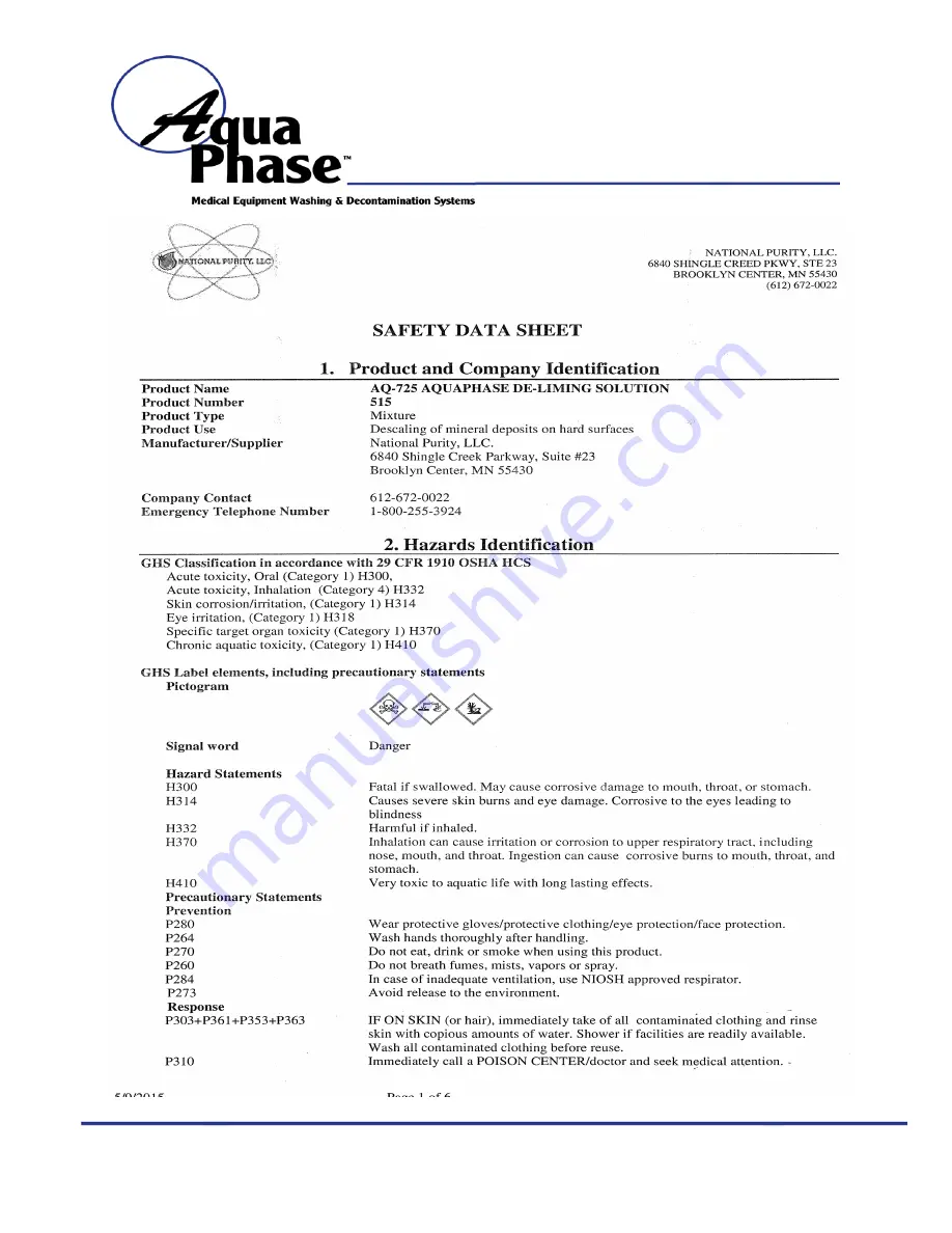 Aqua Phase AQ-3000 Operating Manual Download Page 68