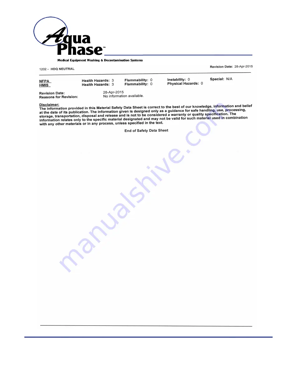 Aqua Phase AQ-3000 Operating Manual Download Page 82