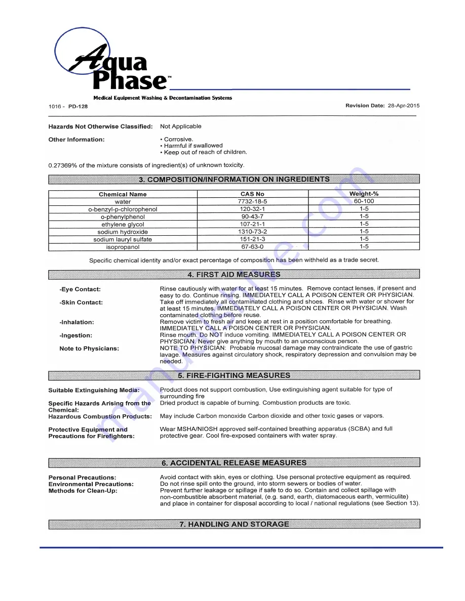 Aqua Phase AQ-3000 Operating Manual Download Page 84