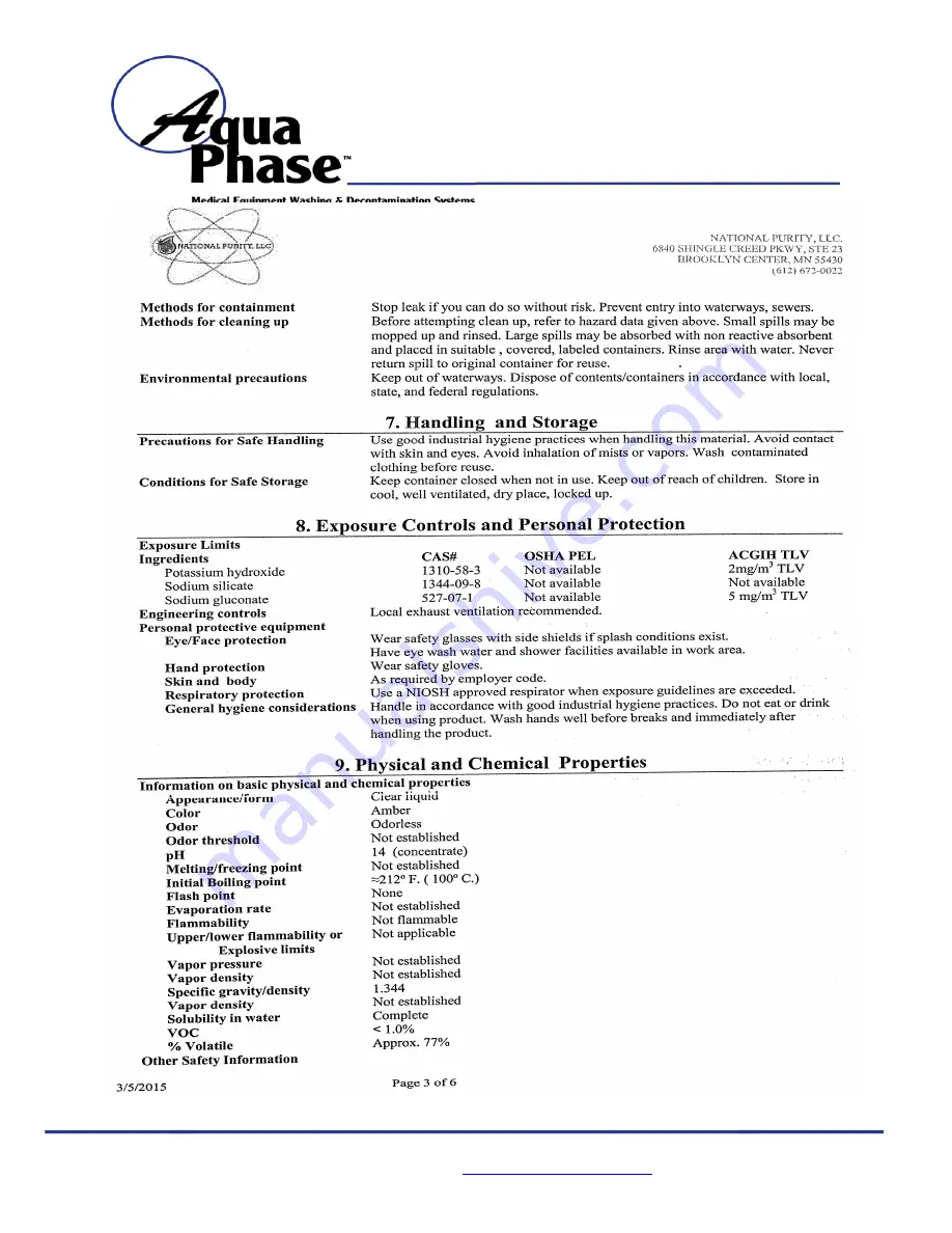 Aqua Phase AQ-F250 Operating Manual Download Page 56