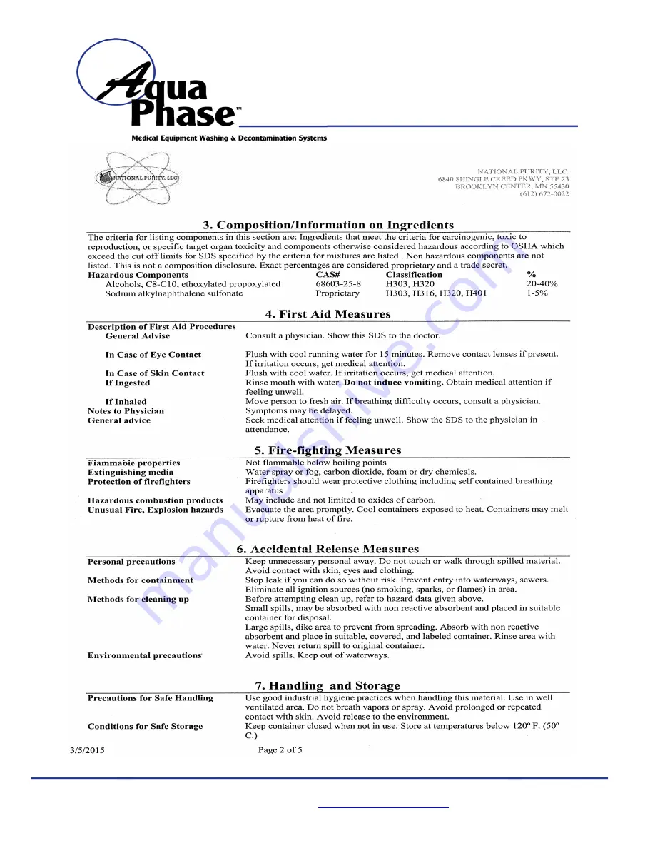 Aqua Phase AQ-F250 Operating Manual Download Page 61