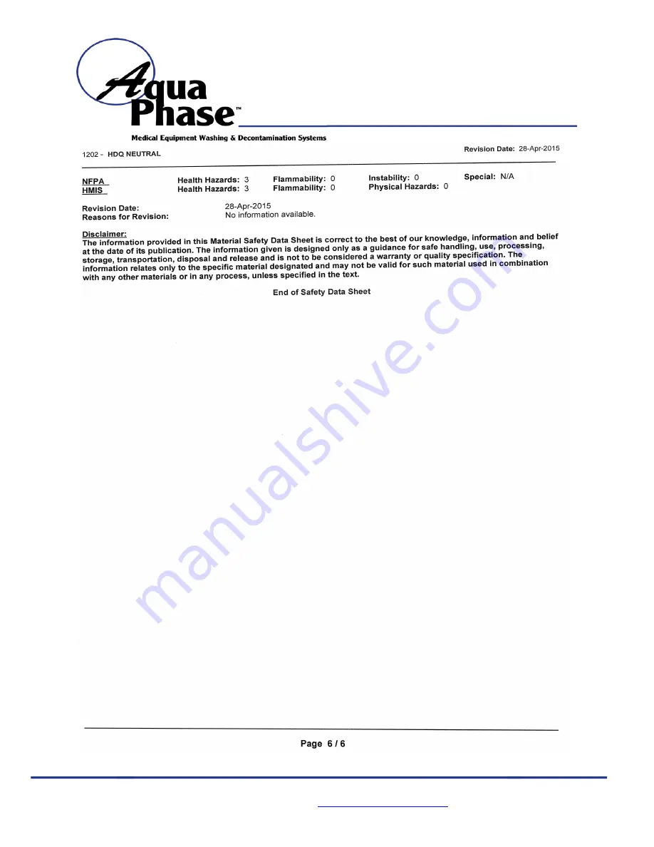 Aqua Phase AQ-F250 Operating Manual Download Page 82