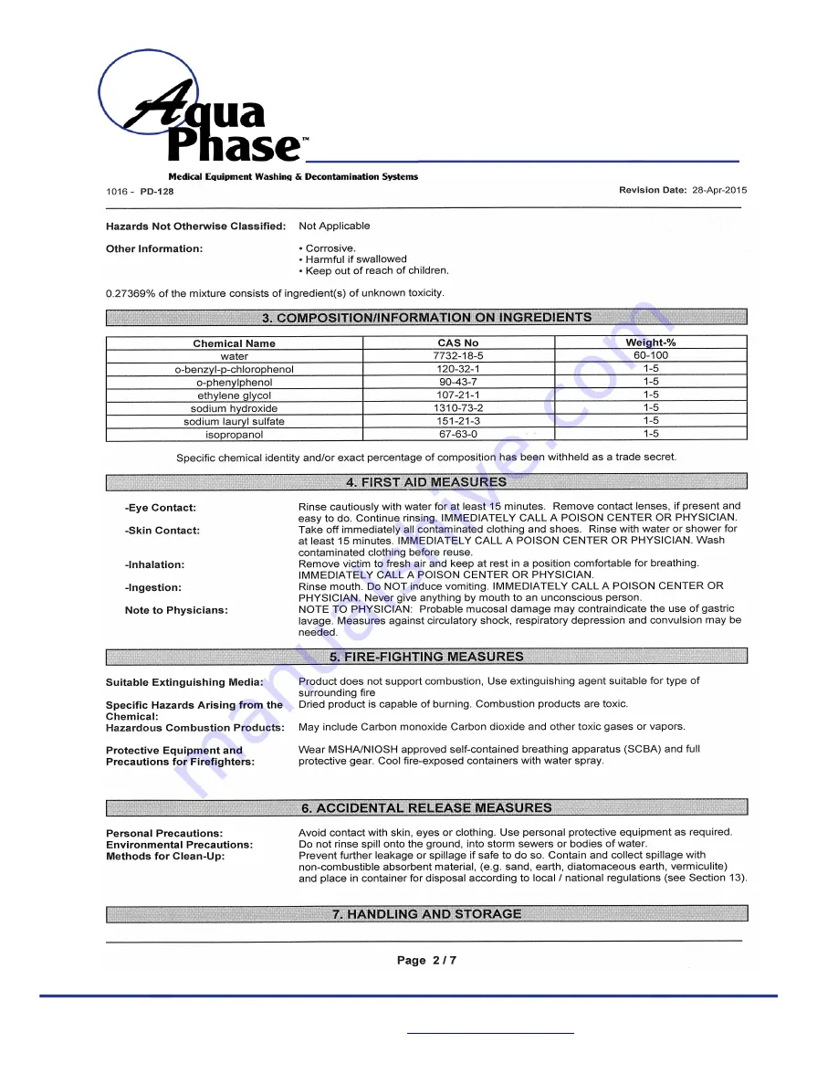 Aqua Phase AQ-F250 Operating Manual Download Page 84