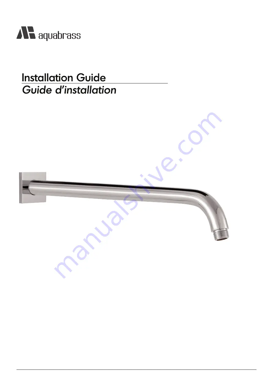 aquabrass 8206 Installation Manual Download Page 1