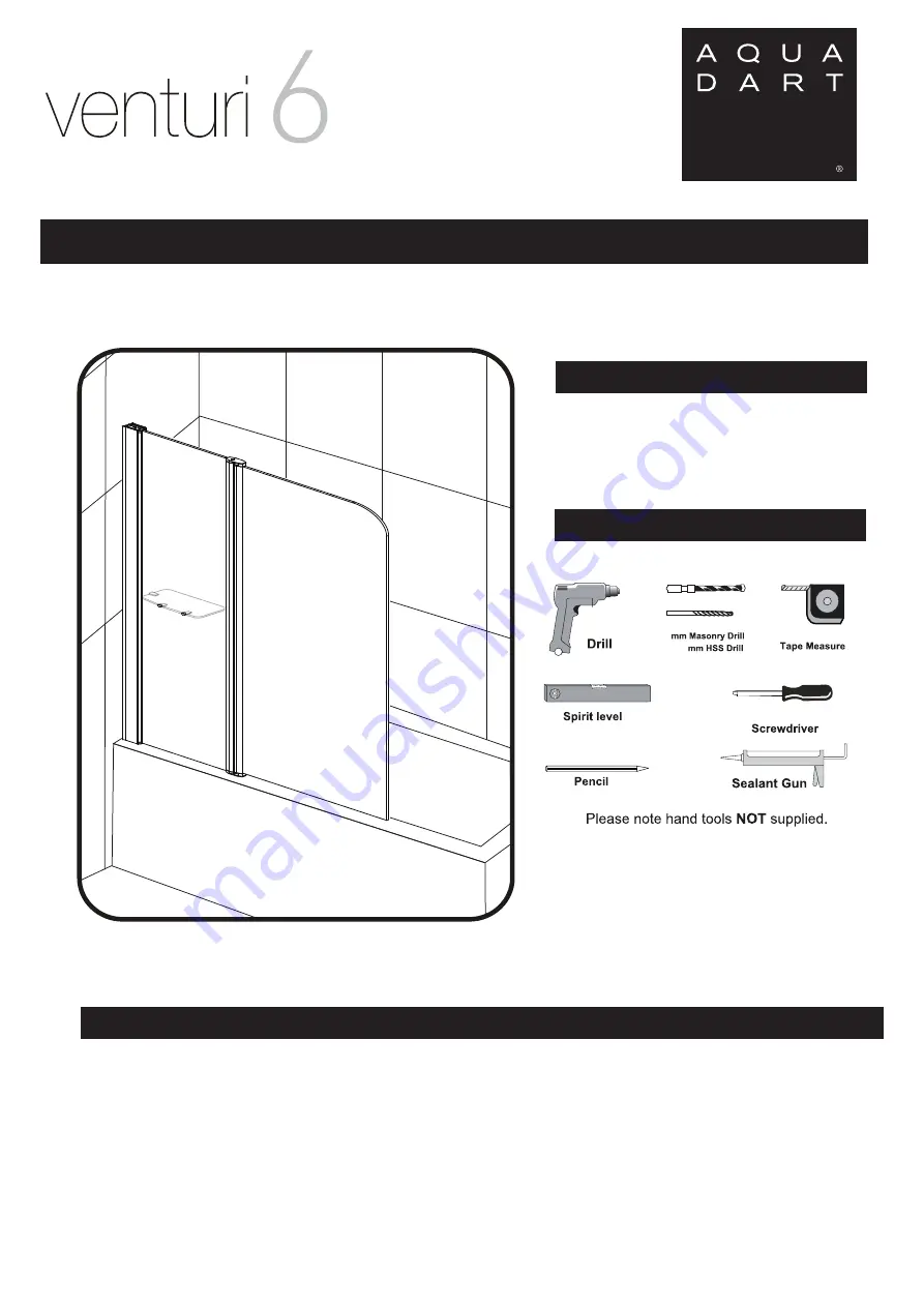 Aquadart Venturi 6 AQ9352S Installation Instructions Manual Download Page 1