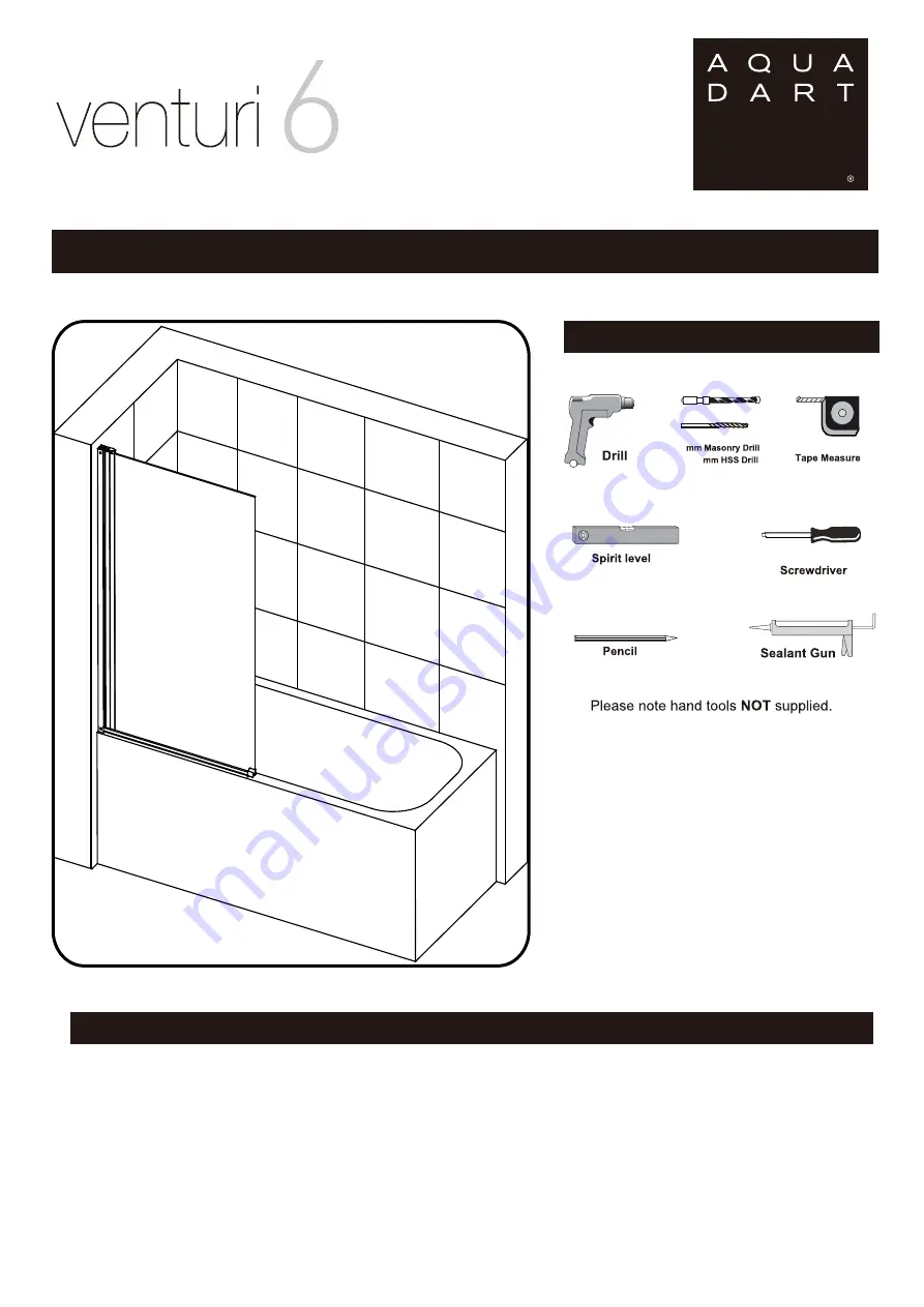 Aquadart venturi 6 AQ9359S Installation Instructions Manual Download Page 1