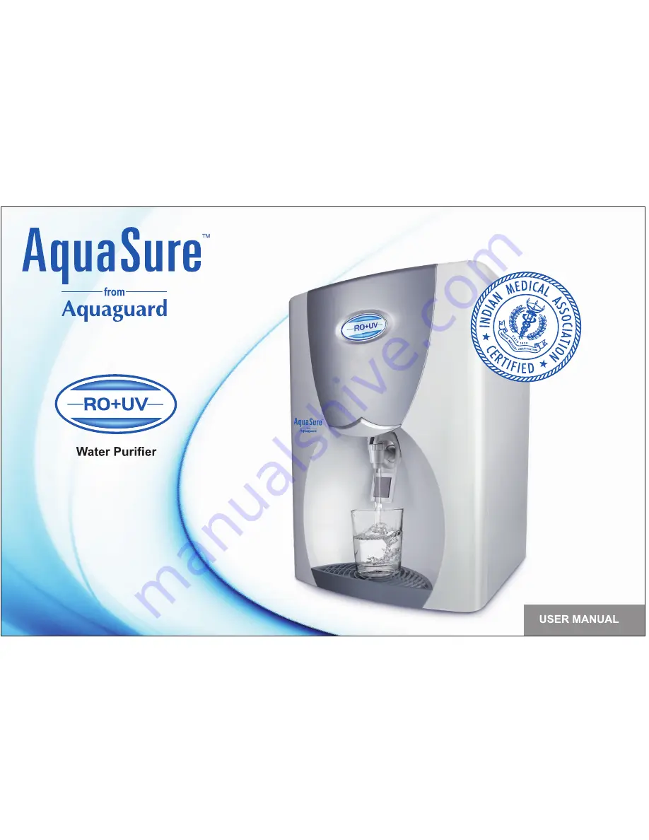 Aquaguard AquaSure RO+UV Скачать руководство пользователя страница 1