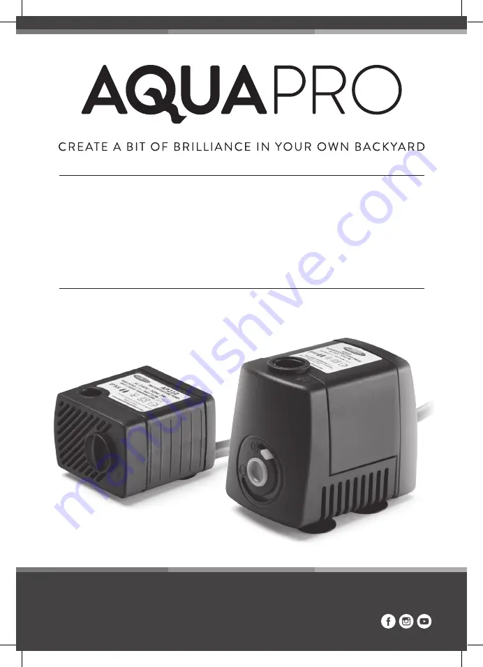 AquaPRO AP200LV Instructions Download Page 1