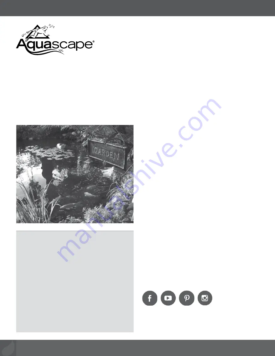 AquaScape 95027 Instructions Manual Download Page 2