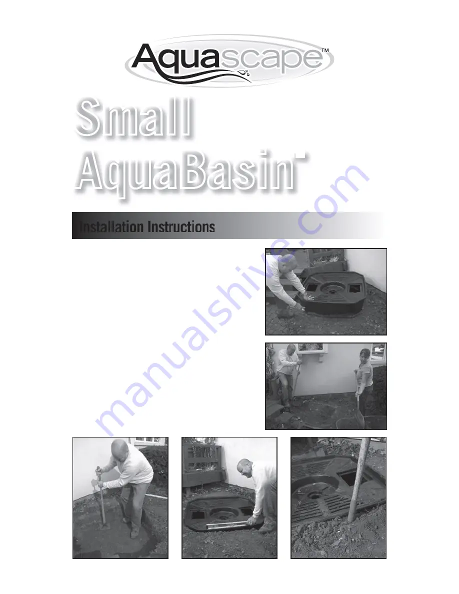 AquaScape AquaBasin Small Step By Step Installation Instructions Download Page 2