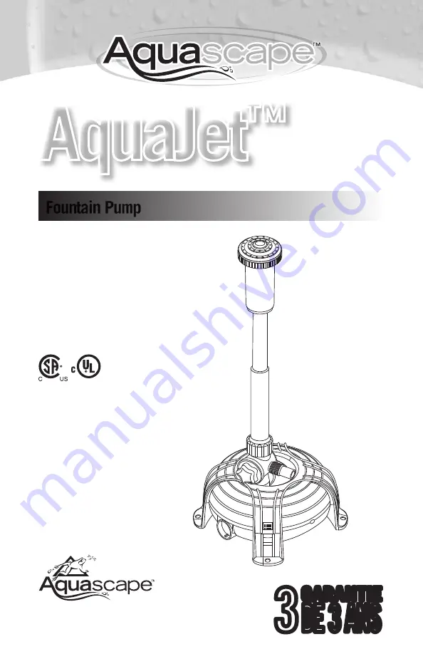 AquaScape AquaJet 1000 Quick Start Manual Download Page 7