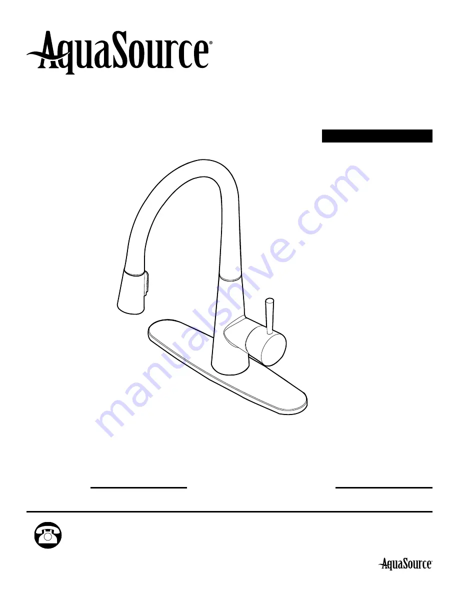 AquaSource 0596836 Installation Manual Download Page 1