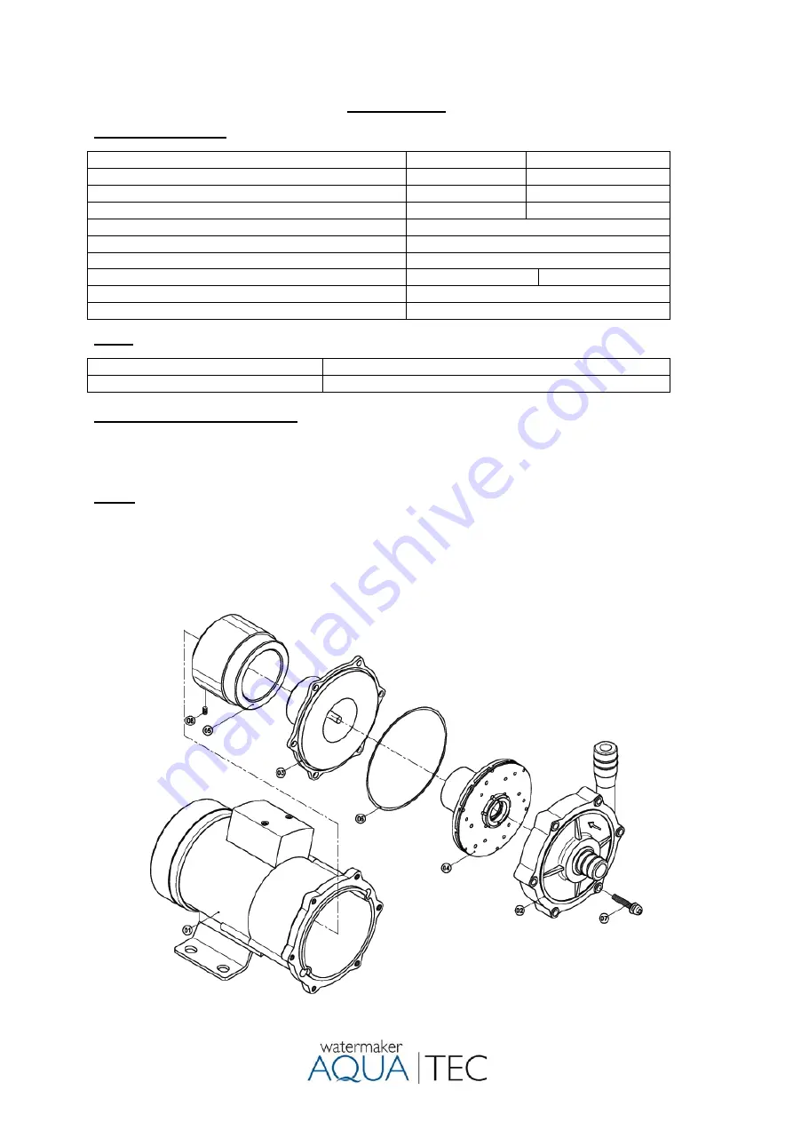 Aquatec Watermaker AC 240 User Manual Download Page 37