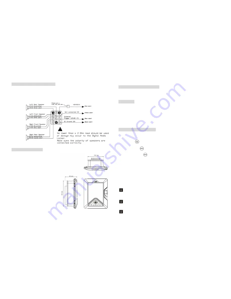 Aquatic AQ-DM-5UBT Owner'S Manual Download Page 2