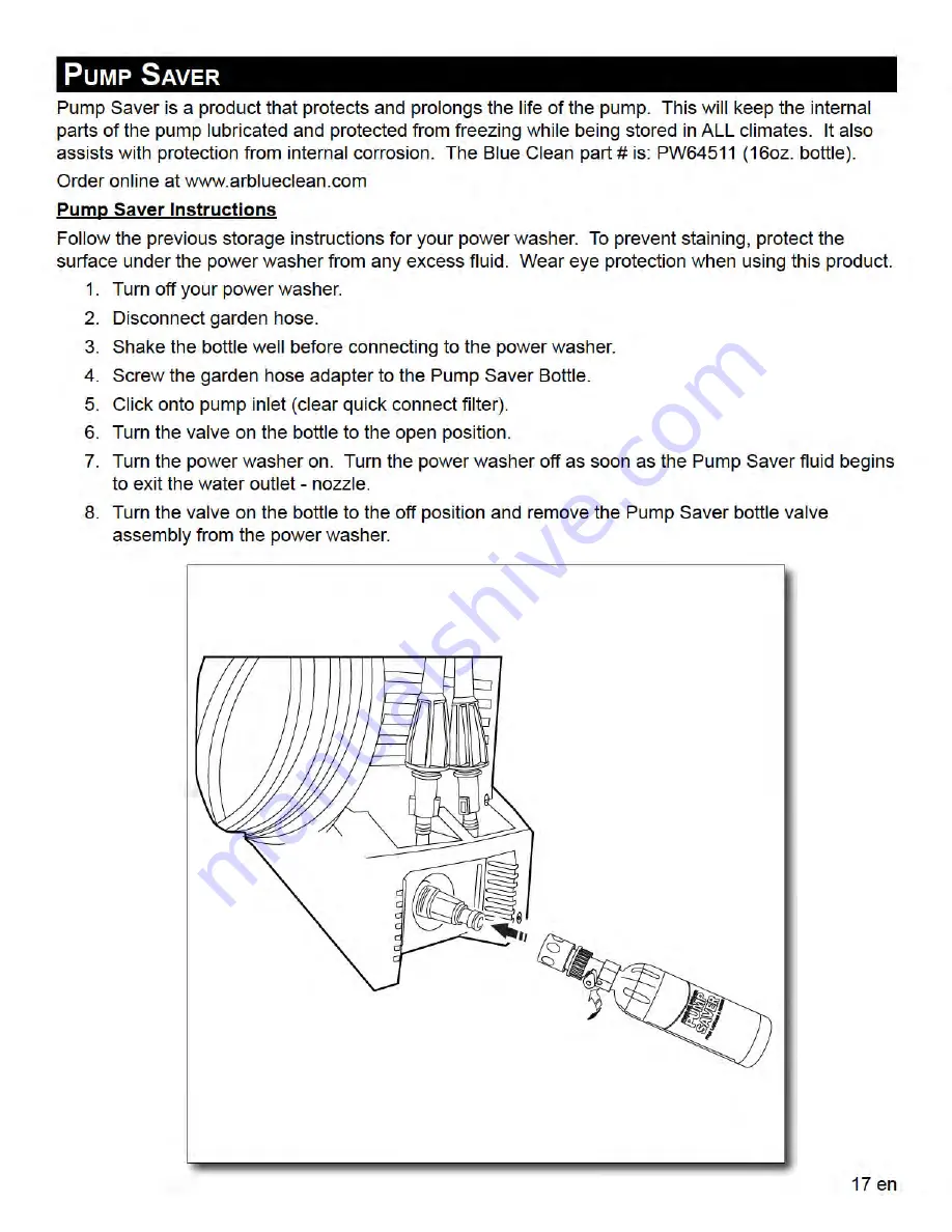 AR Blue Clean AR110S Instruction Manual Download Page 17