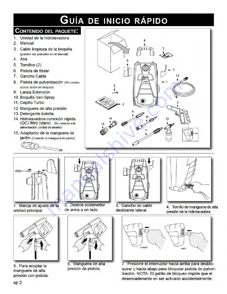 AR Blue Clean AR110S Instruction Manual Download Page 22