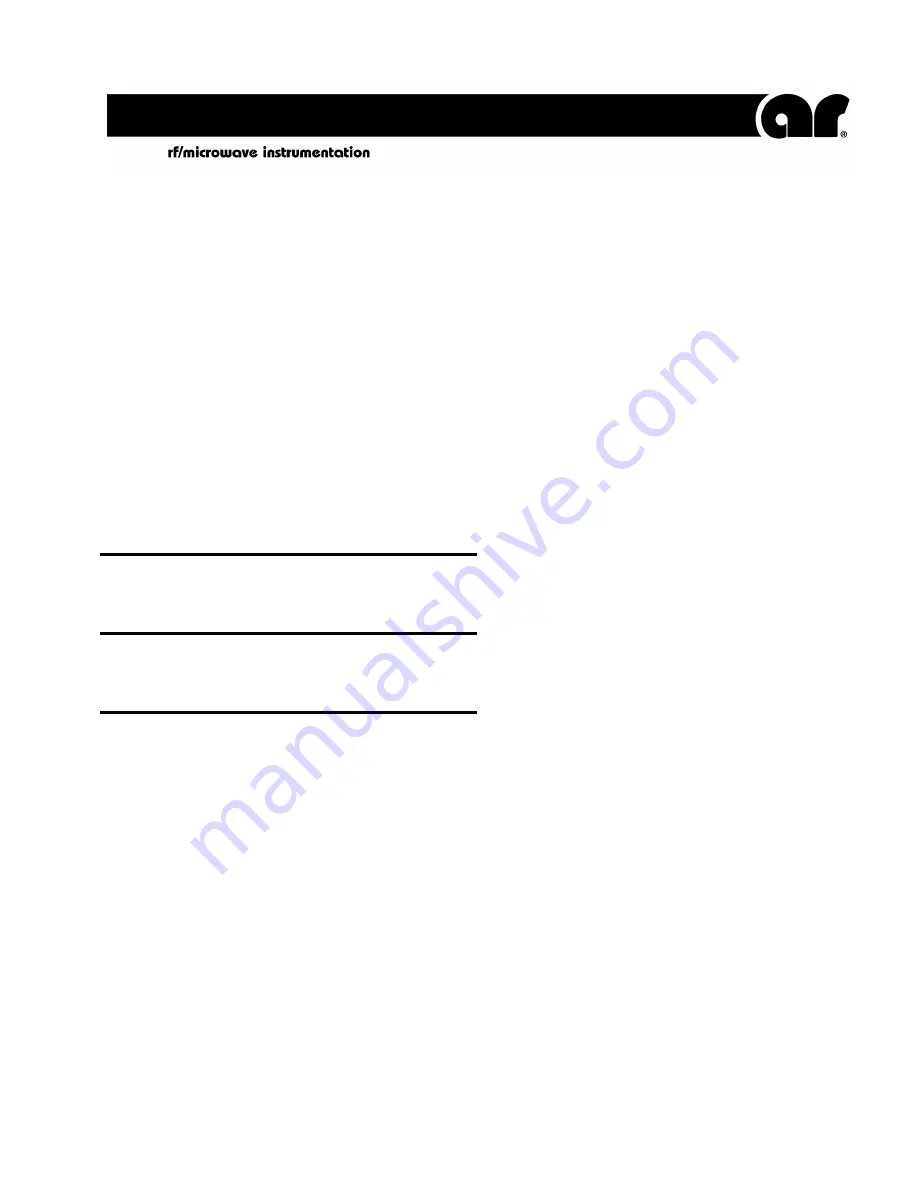 AR 10008384 Operating And Service Manual Download Page 1