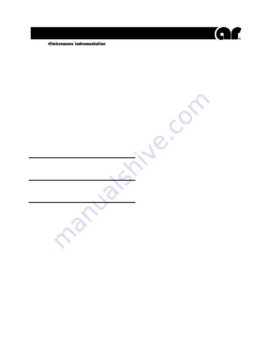 AR 10012514 Operating And Service Manual Download Page 1